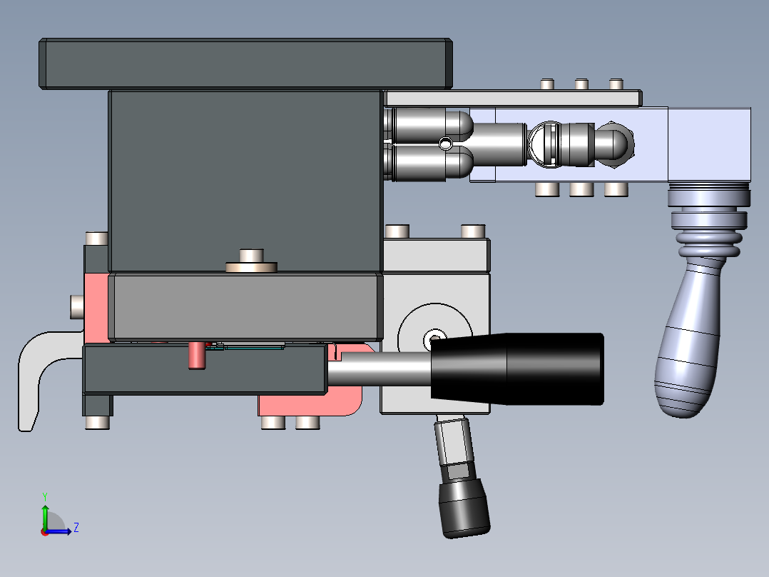 贴胶治具左视图