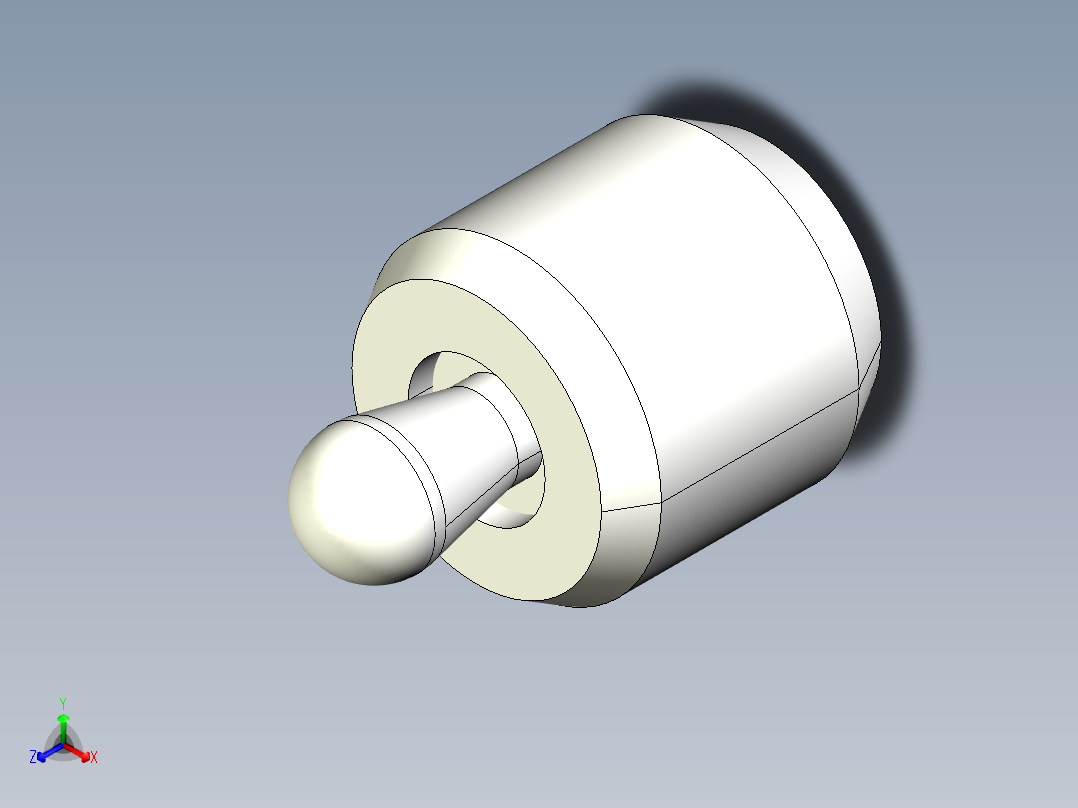 側向式定位柱(塑膠梢B)2215-3D多系列多零件图纸模型主视图