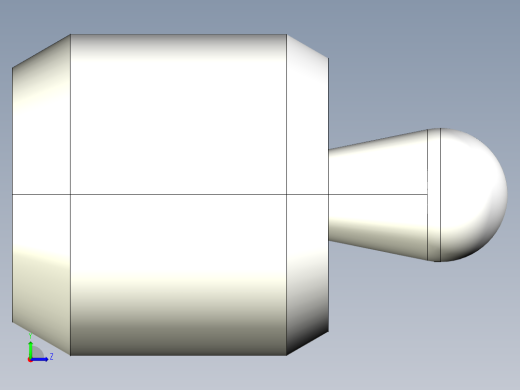 側向式定位柱(塑膠梢B)2215-3D多系列多零件图纸模型左视缩略图