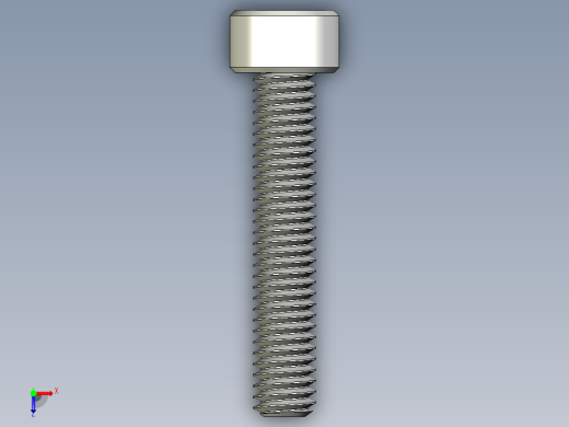 M4 x 0.7mm Thread 22mm LONG SOCKET HEAD CAP SCREW.IGS俯视缩略图