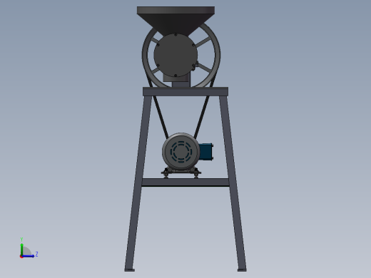 小型对辊面粉研磨机结构设计左视缩略图
