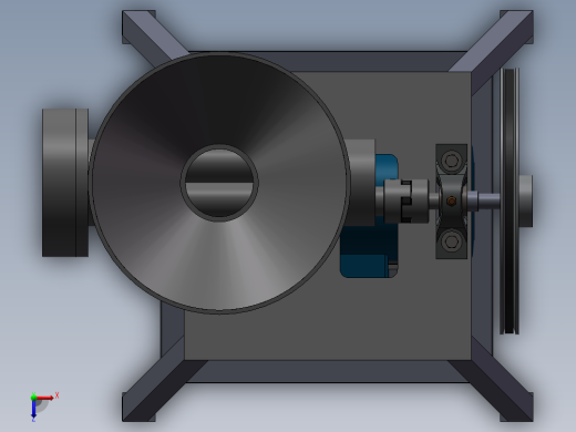 小型对辊面粉研磨机结构设计俯视缩略图