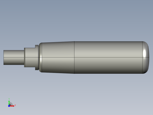 把手(迴轉)ER-3D多系列多零件图纸模型前视缩略图