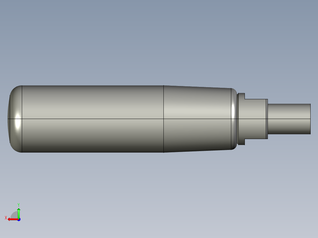 把手(迴轉)ER-3D多系列多零件图纸模型后视图