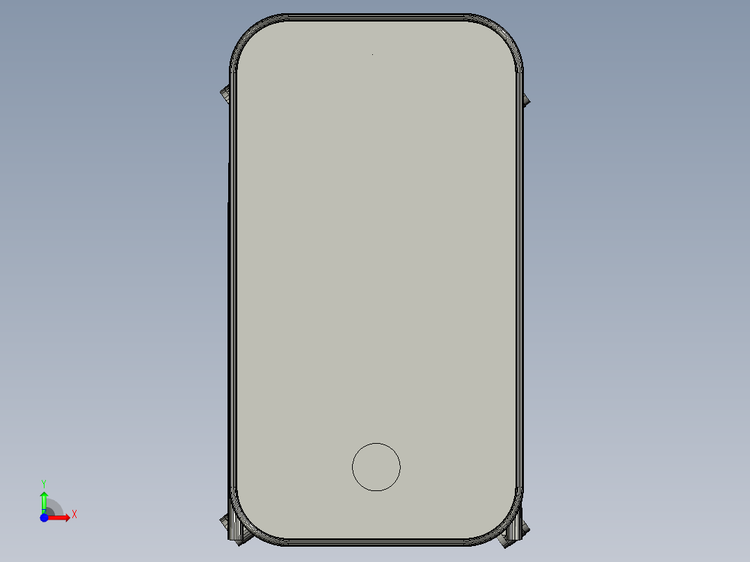 医院床头柜+柜前视图