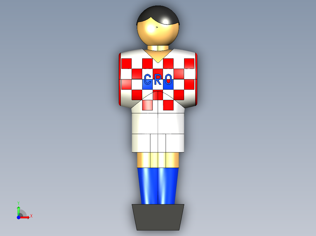 桌上足球图-克罗地亚前视图