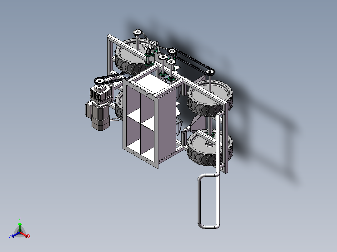 播种机(4)正等轴测图