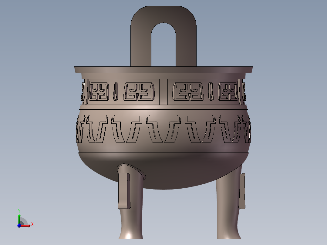 鼎设计模型前视图