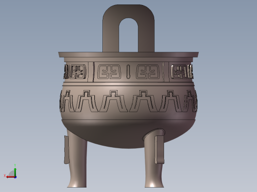 鼎设计模型后视缩略图