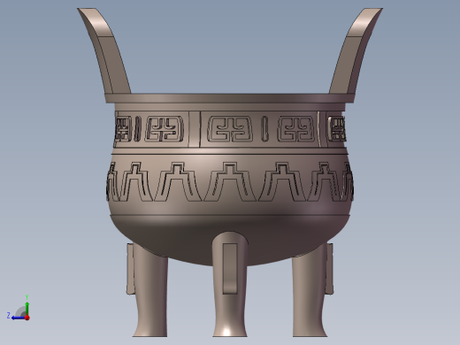 鼎设计模型右视缩略图