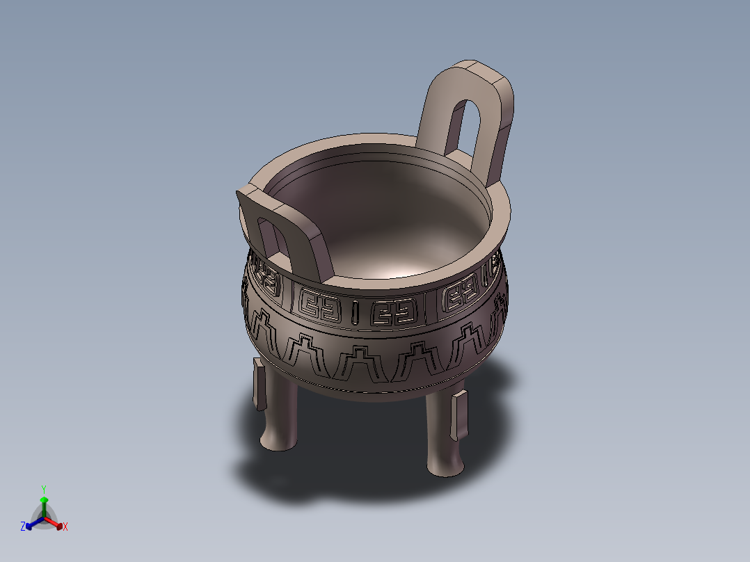 鼎设计模型正等轴测图