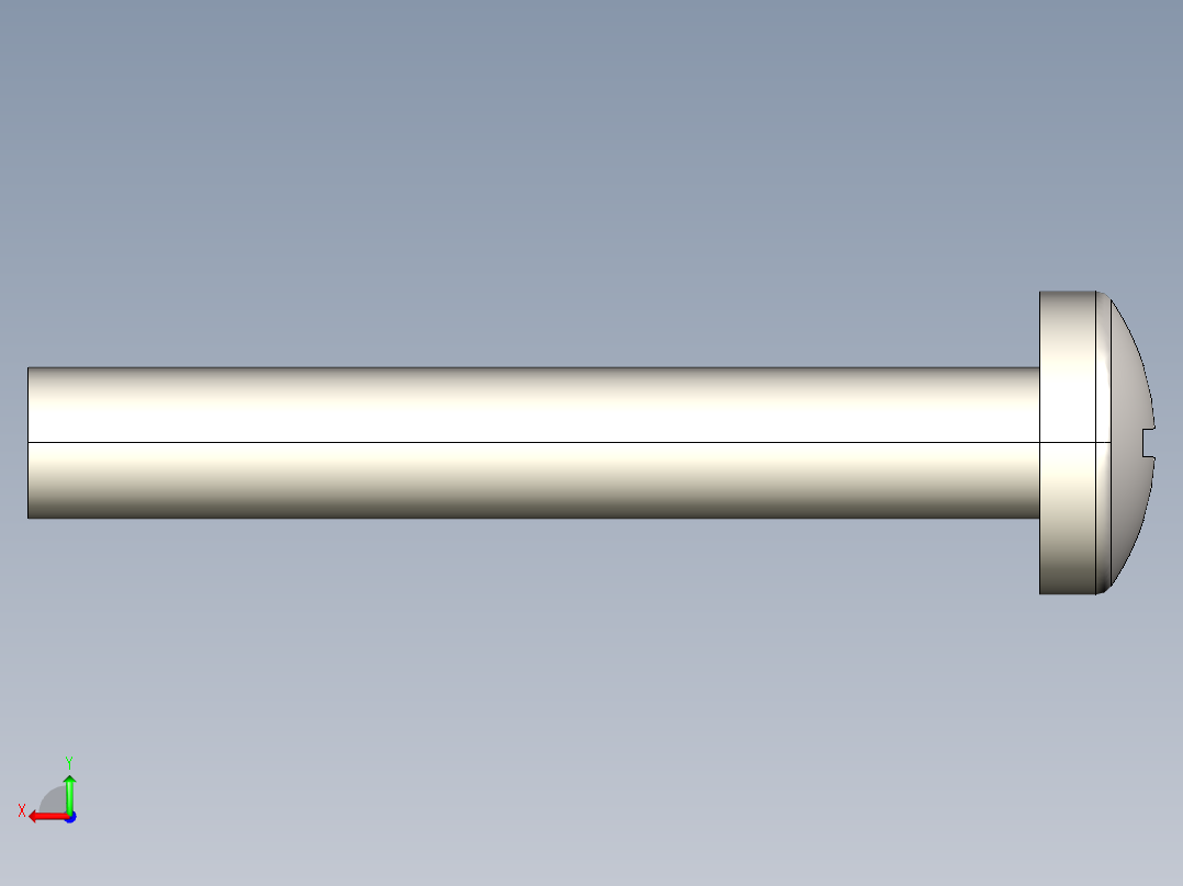 螺丝 M6 十字盘头-M6x40 Screw head.STEP后视图