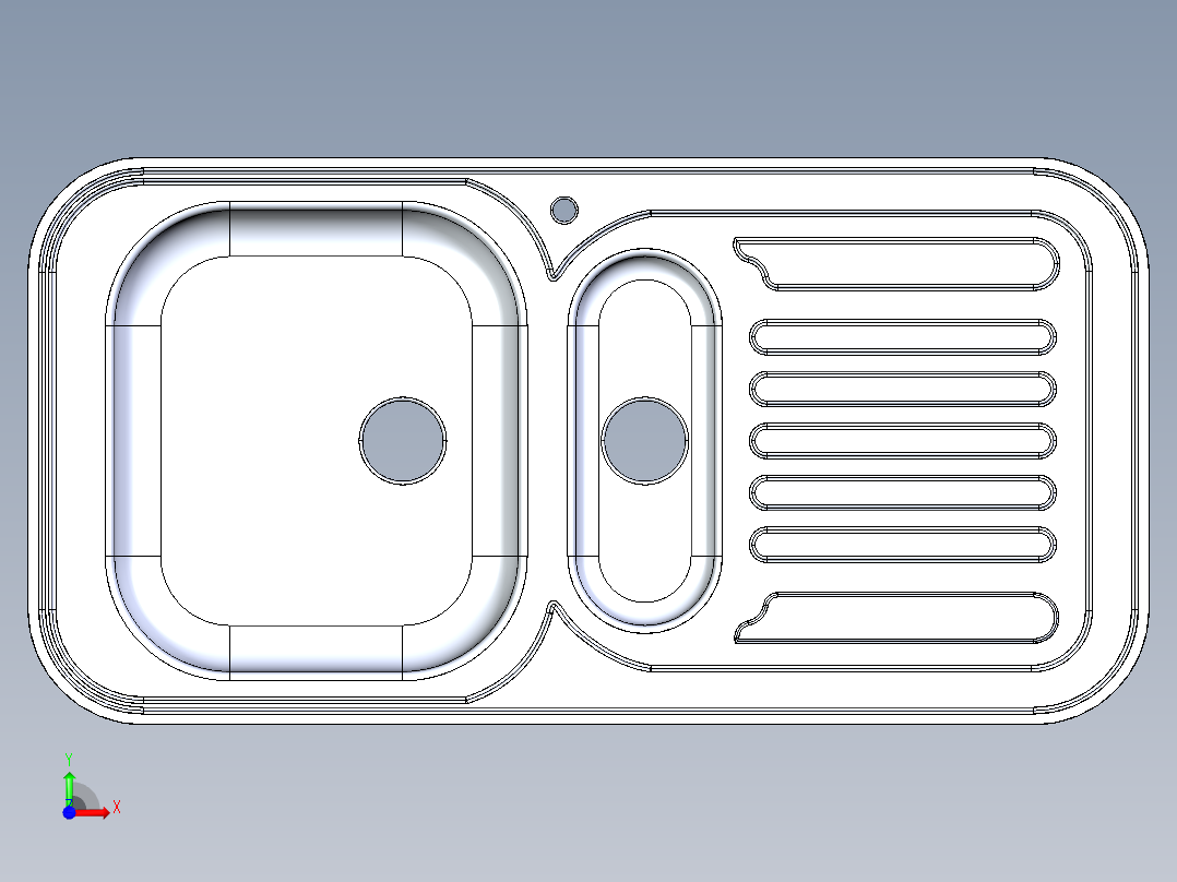 水槽、不锈钢水槽(137)前视图