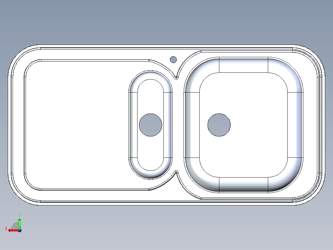水槽、不锈钢水槽(137)后视图