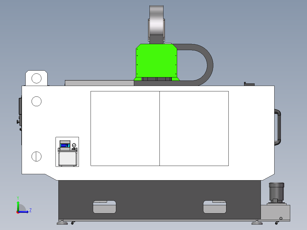 1513特大型钻攻中心sw18可编辑左视图