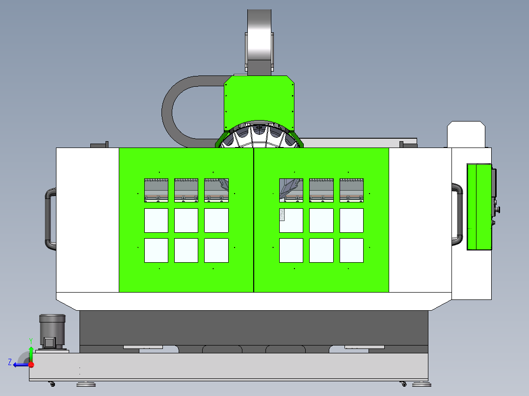 1513特大型钻攻中心sw18可编辑右视图