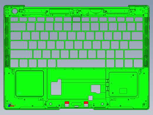 笔记本C壳加工侧斜孔程序模型前视缩略图