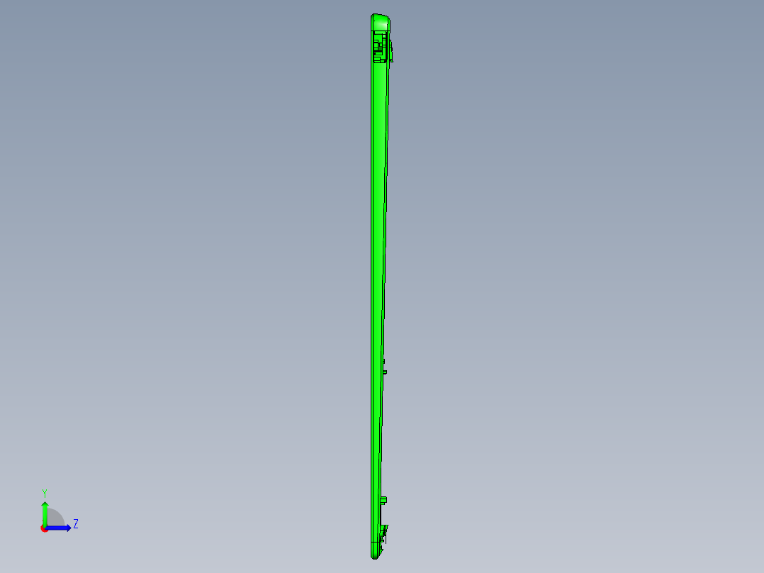 笔记本C壳加工侧斜孔程序模型左视图