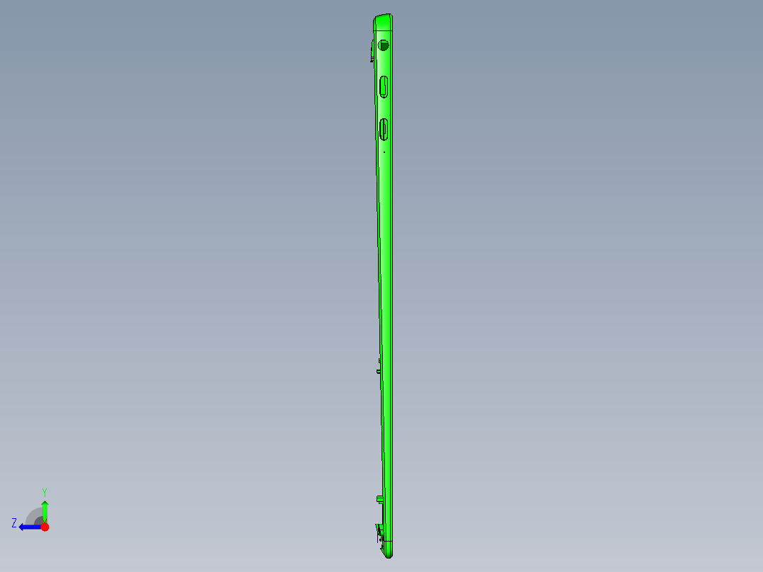 笔记本C壳加工侧斜孔程序模型右视图