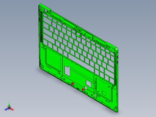 笔记本C壳加工侧斜孔程序模型正等轴测缩略图
