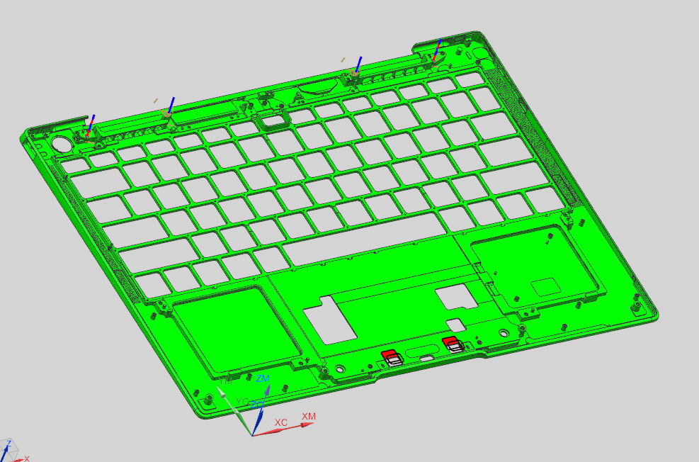 笔记本C壳加工侧斜孔程序模型
