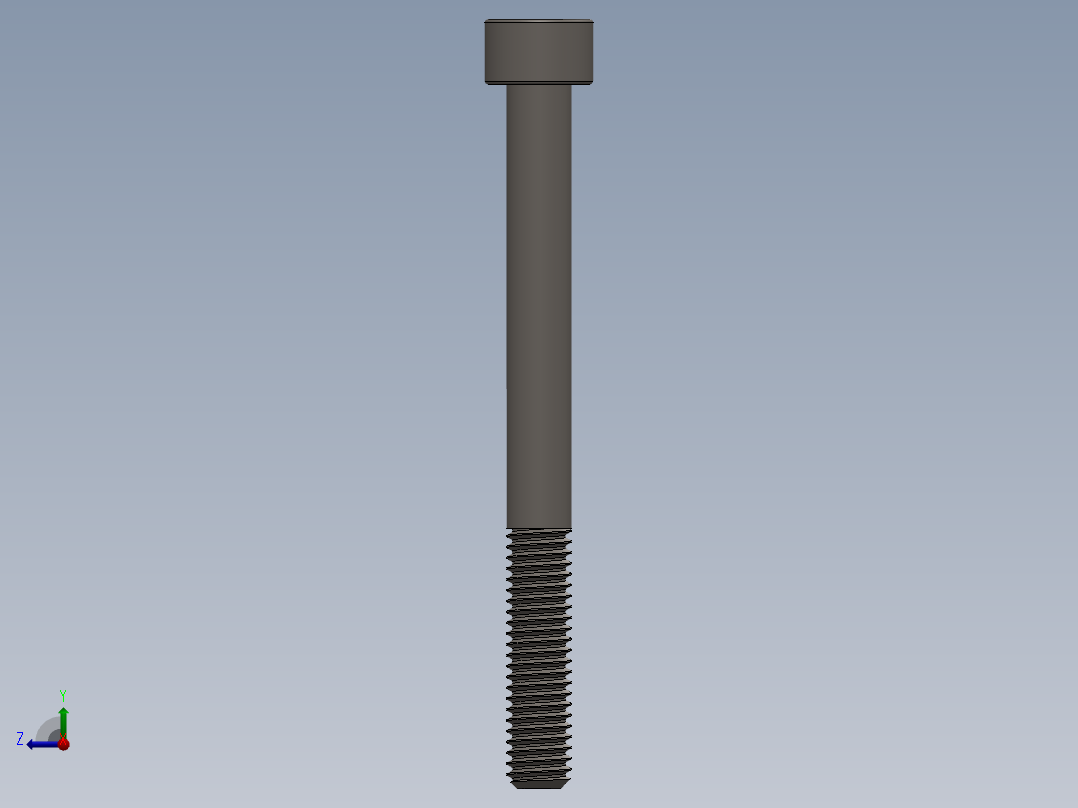 Screw_DIN_912_M6x65_A2.SLDPRT公制内六角螺钉右视图