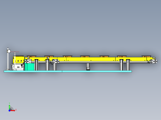 快餐盒移栽输送线设计前视缩略图