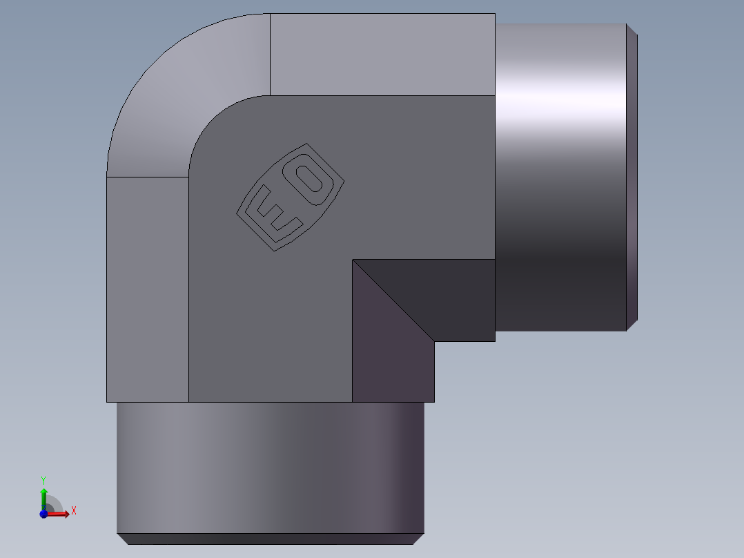 弯接头-W、1C9-26前视图