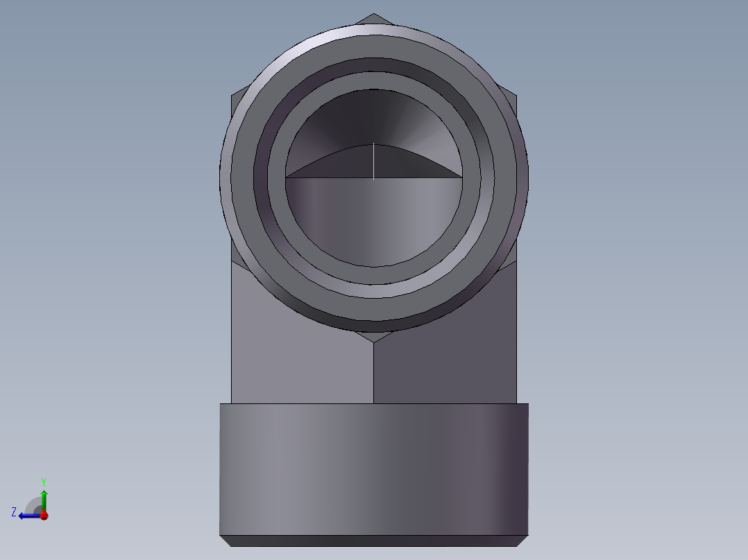 弯接头-W、1C9-26右视图