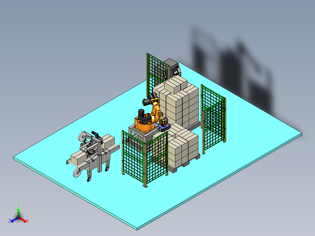 机器人封箱码垛工作站