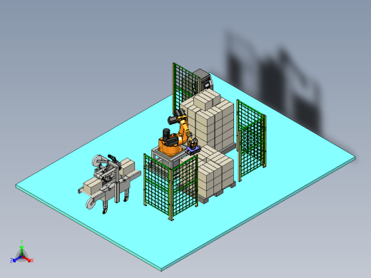 机器人封箱码垛工作站