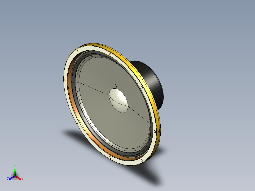 扬声器、喇叭(54)正等轴测图