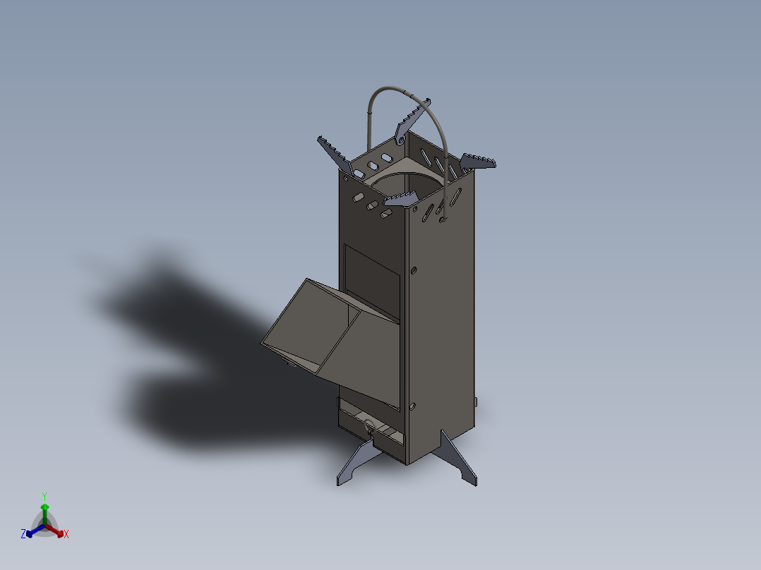 烧烤炉(33)正等轴测图