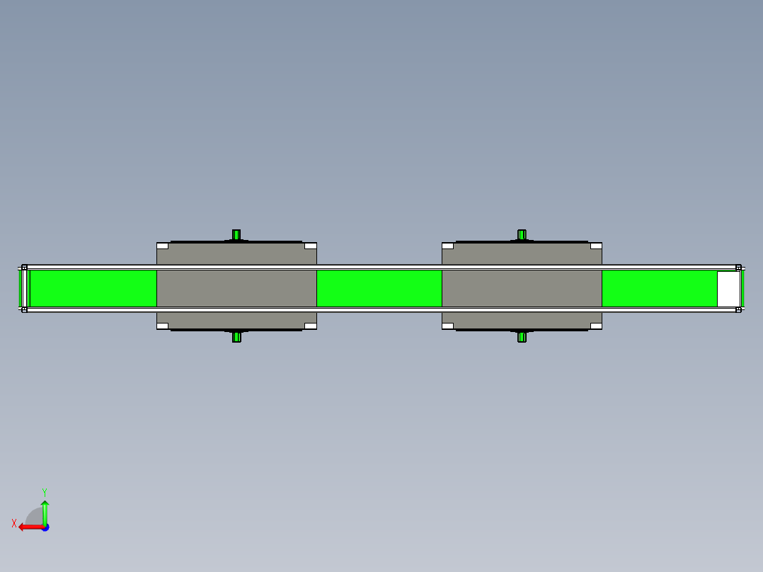产品的三轴移动视觉检测工作台后视图