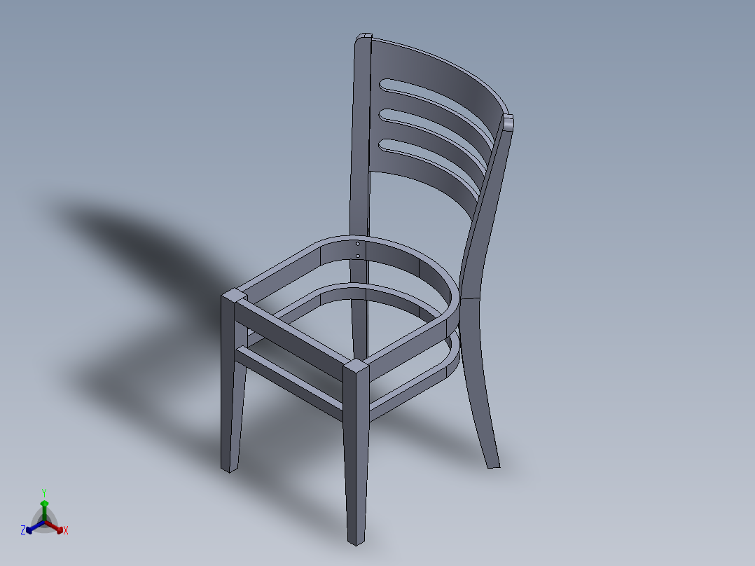 A2004946-木制餐椅正等轴测图