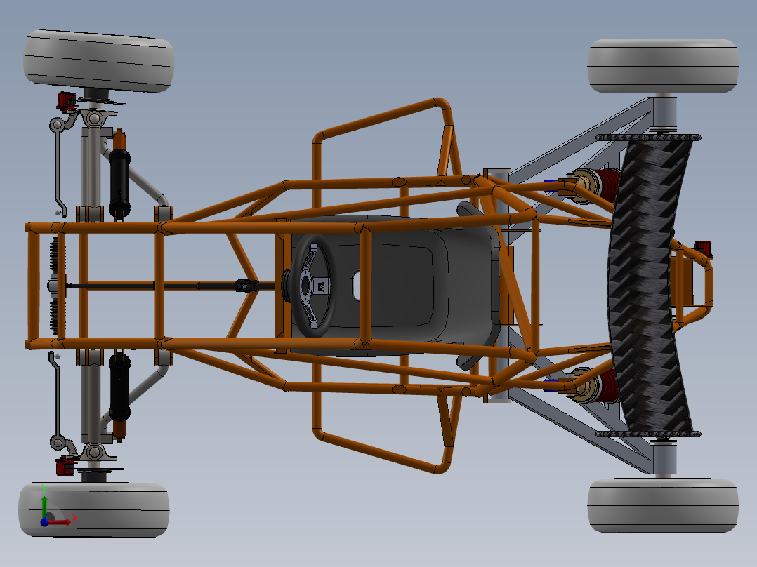 卡丁车 钢管车(75)前视图