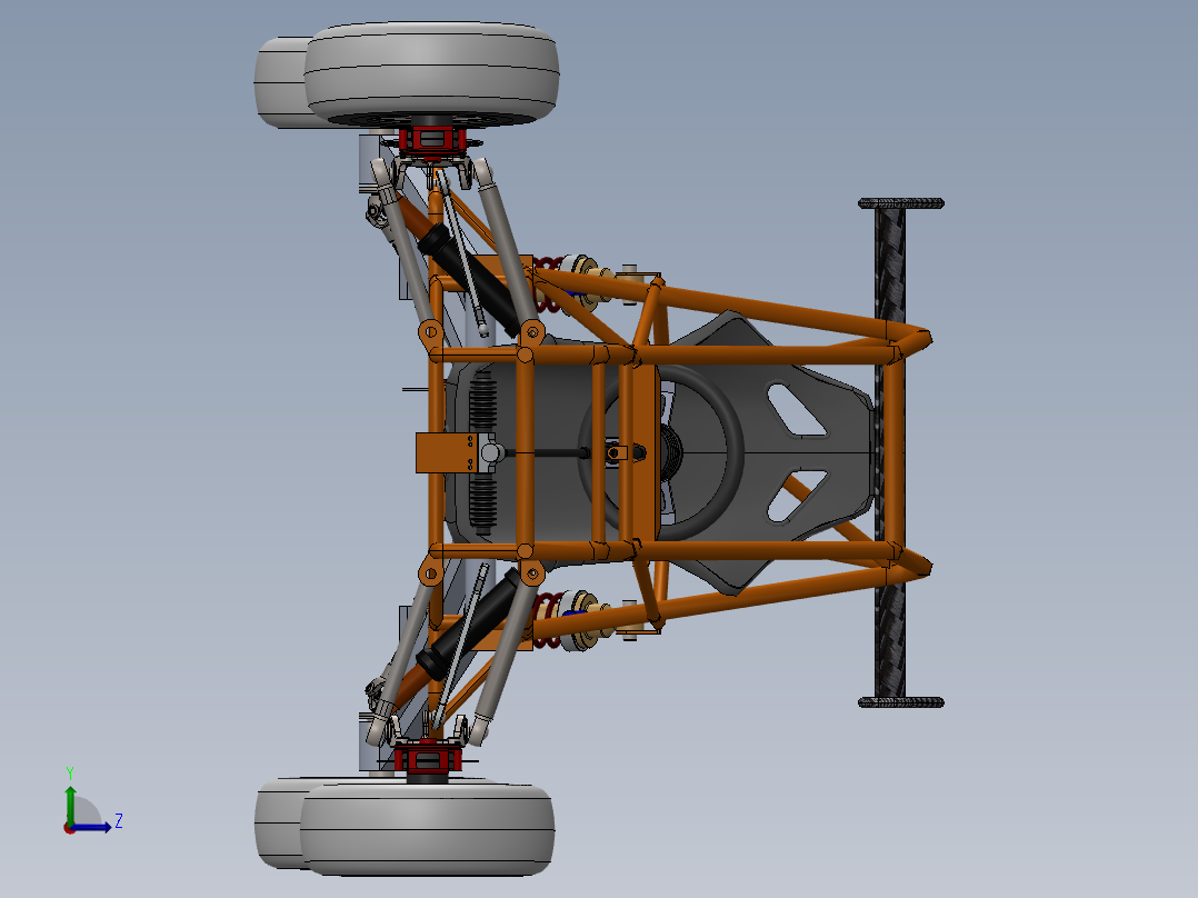 卡丁车 钢管车(75)左视图