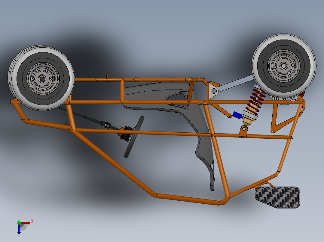 卡丁车 钢管车(75)俯视图