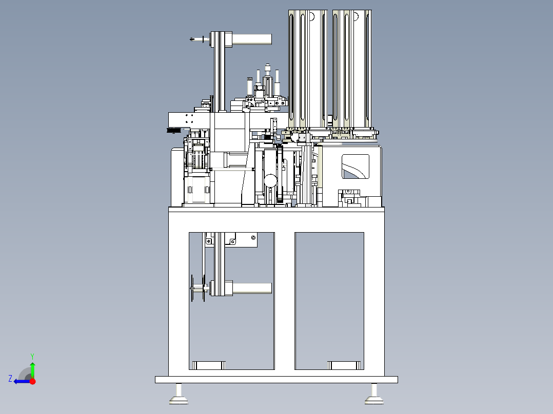 智能卡贴芯片封装机右视图