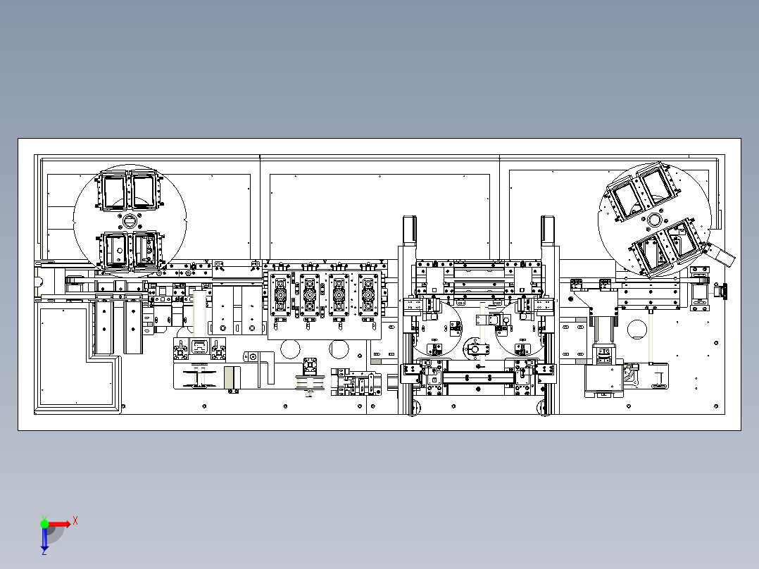 智能卡贴芯片封装机俯视图