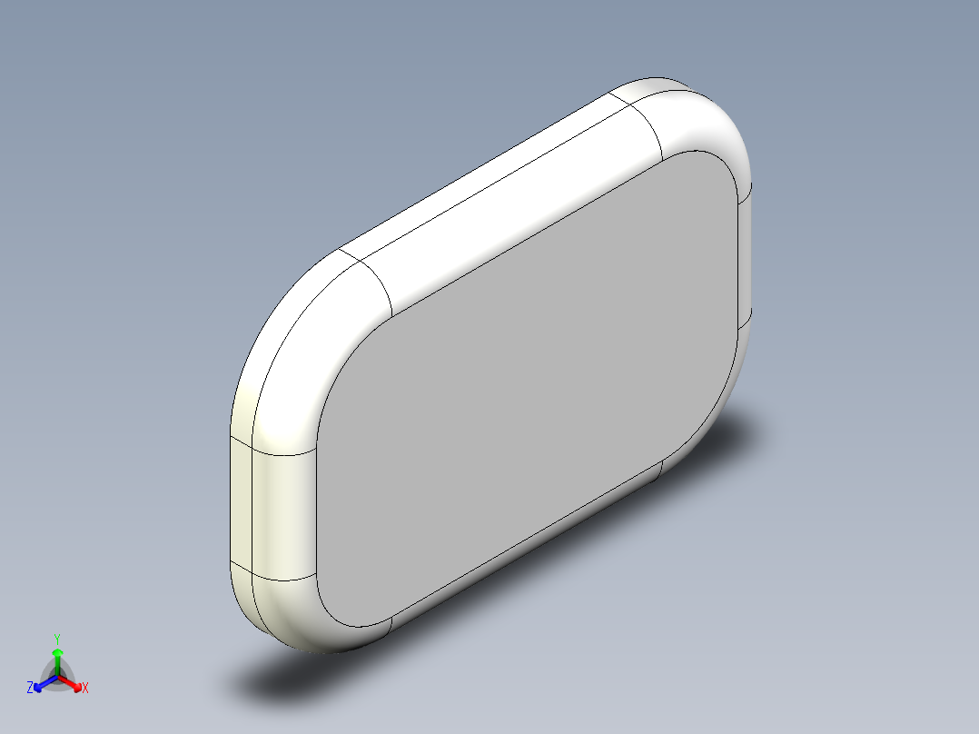 耳机盒盖42正等轴测图