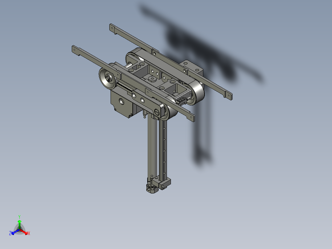 F01AE00021-D83000升降盒皮带线正等轴测图