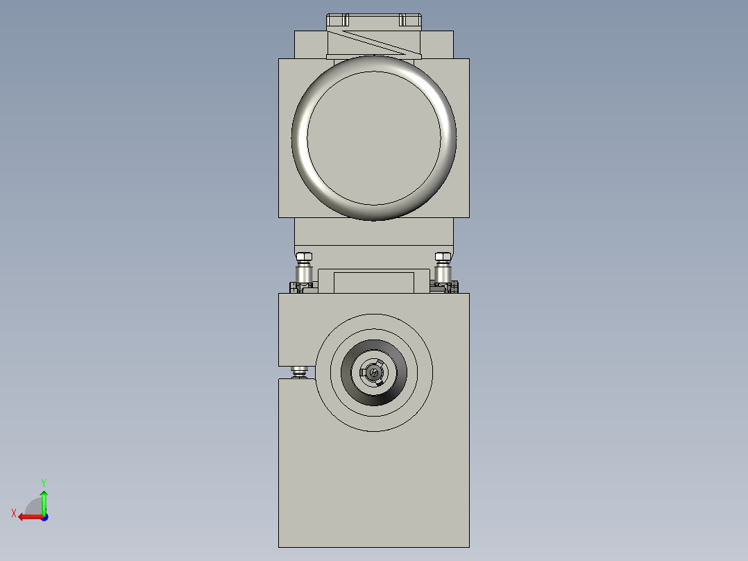 钻削主轴钻削动力头-朝上--钻后视图