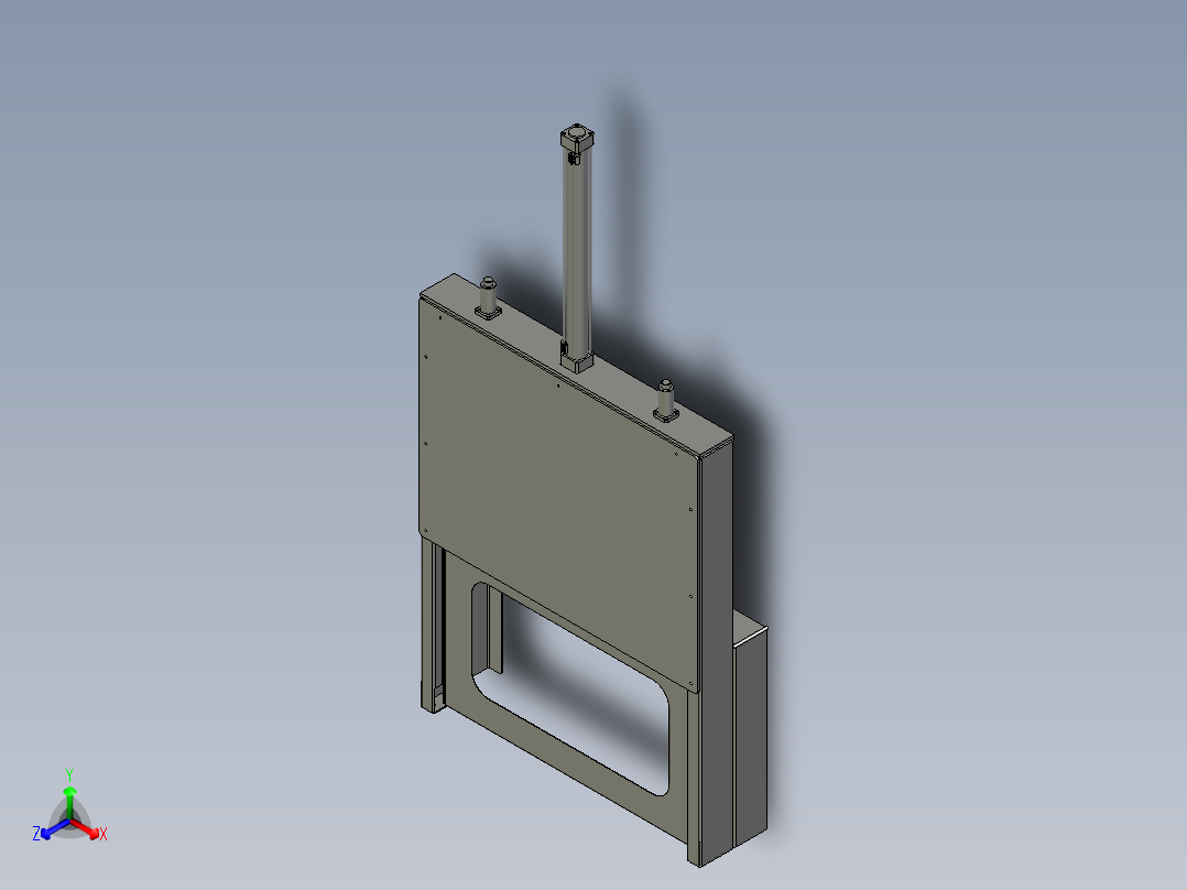 升降门机构正等轴测图