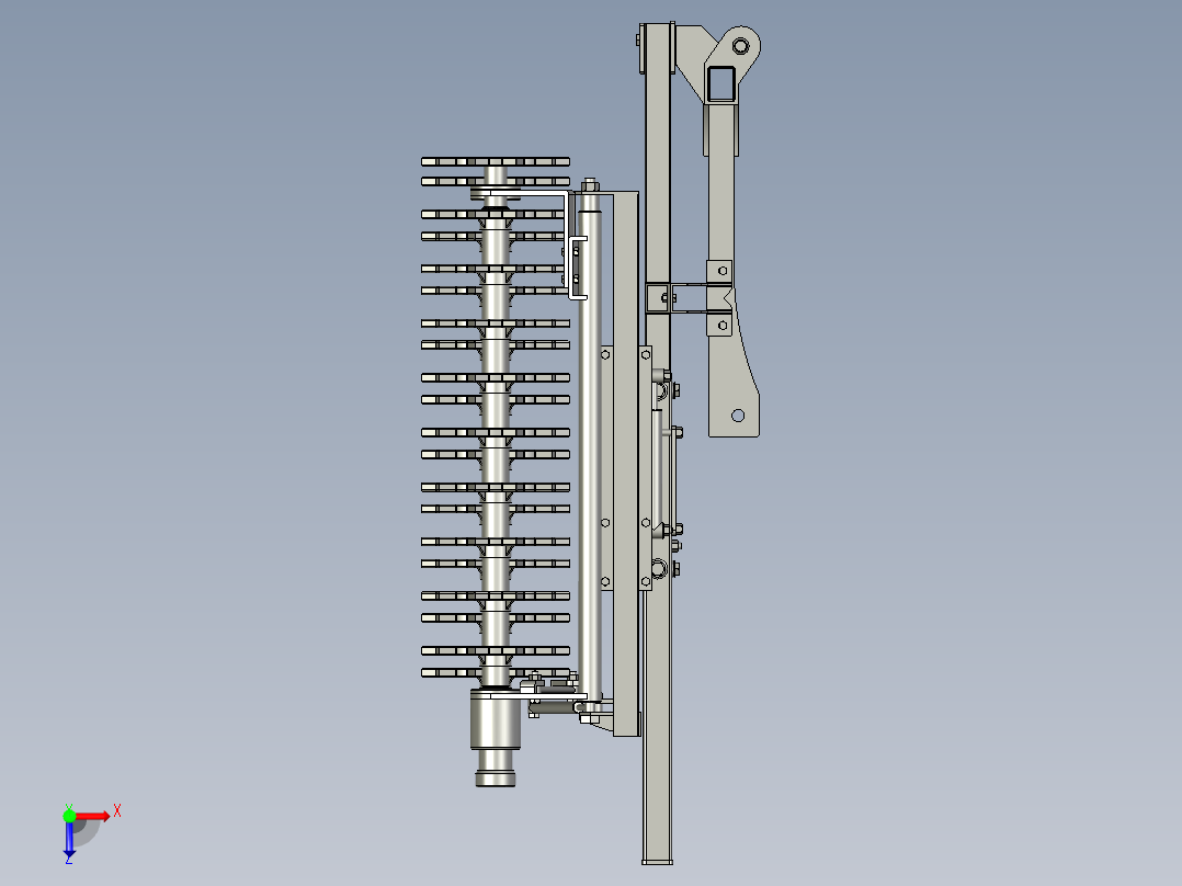 棚架葡萄藤自动切割装置俯视图
