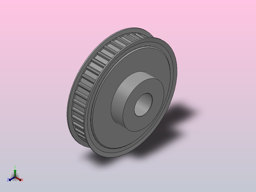 小凸缘型梯形齿同步带轮AT10型_SAT10DC-40-20-dc26-A主视图