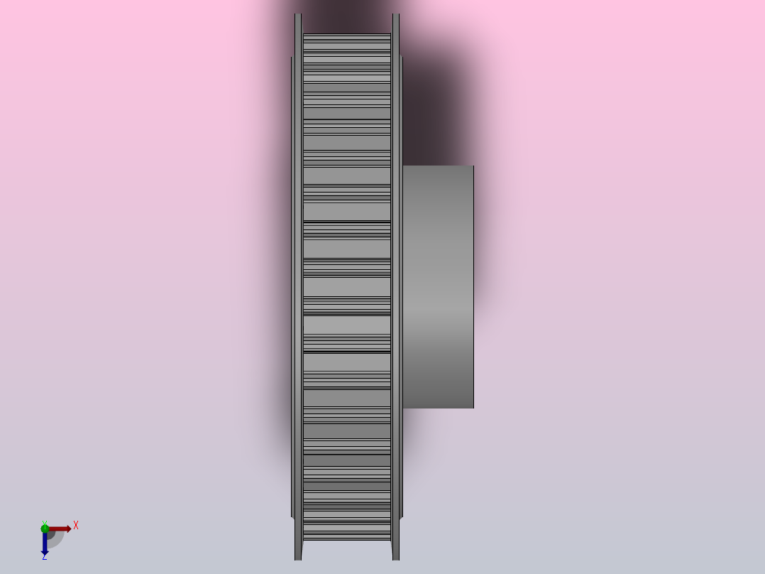 小凸缘型梯形齿同步带轮AT10型_SAT10DC-40-20-dc26-A俯视图