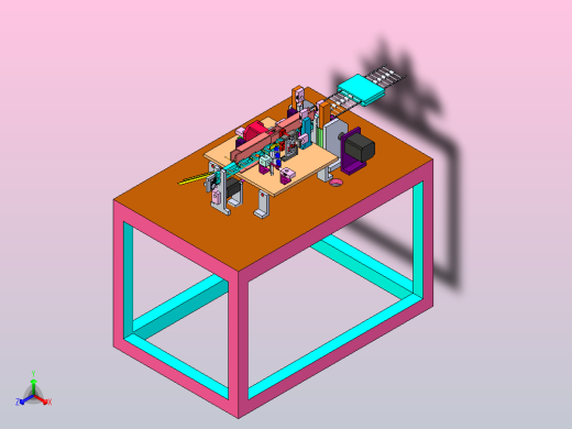 二极管套磁环剪脚成型排出机3D模型