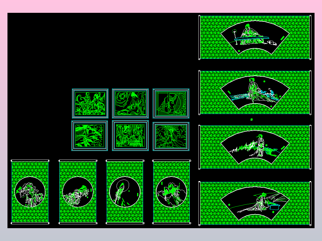 CAD制作的中国画