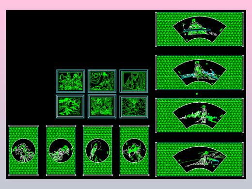 CAD制作的中国画